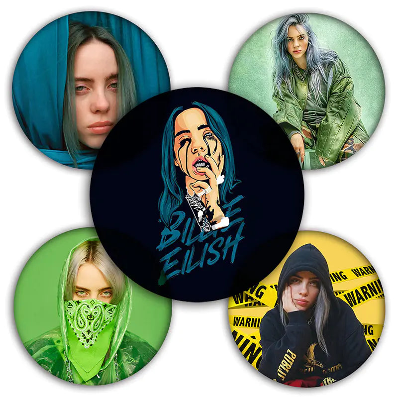 Billie Eilish Enamel Pin - Unique Brooch Badge