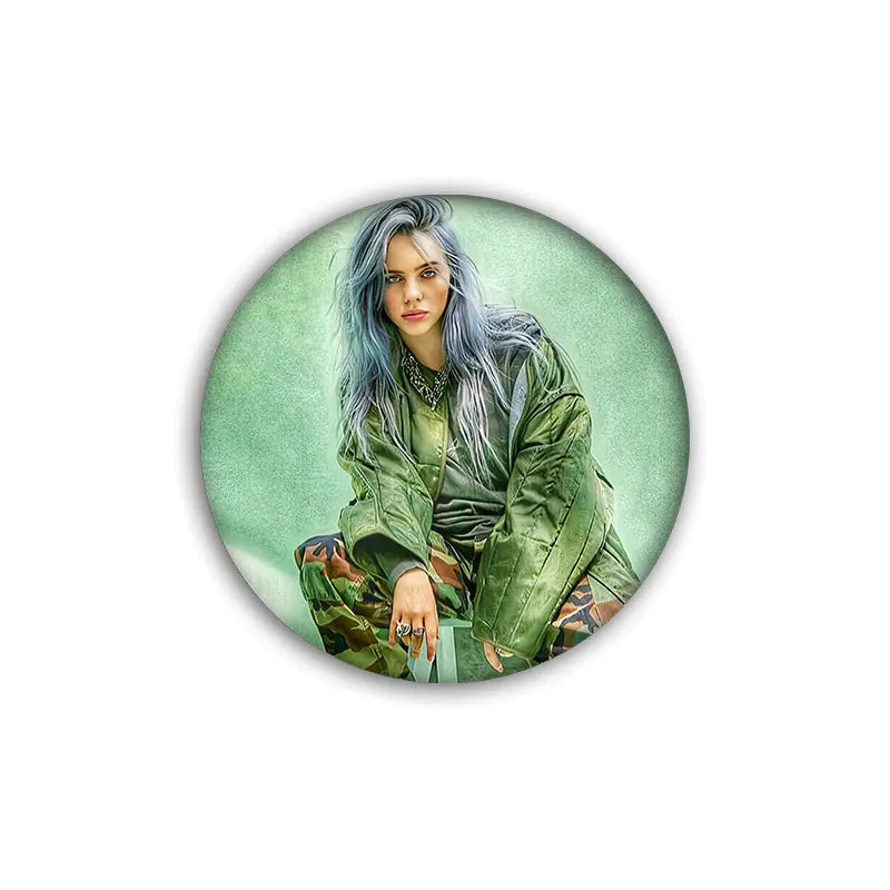 Billie Eilish Enamel Pin - Unique Brooch Badge