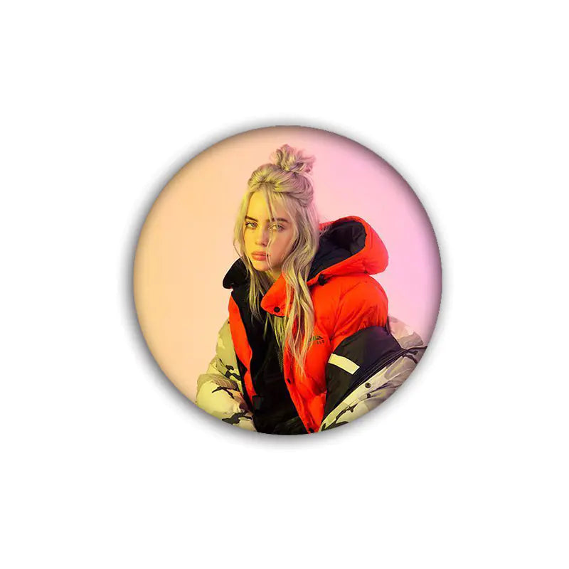 Billie Eilish Enamel Pin - Unique Brooch Badge