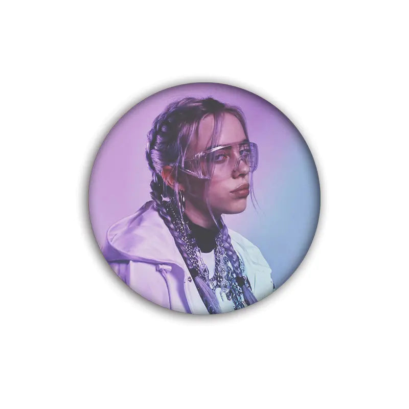 Billie Eilish Enamel Pin - Unique Brooch Badge