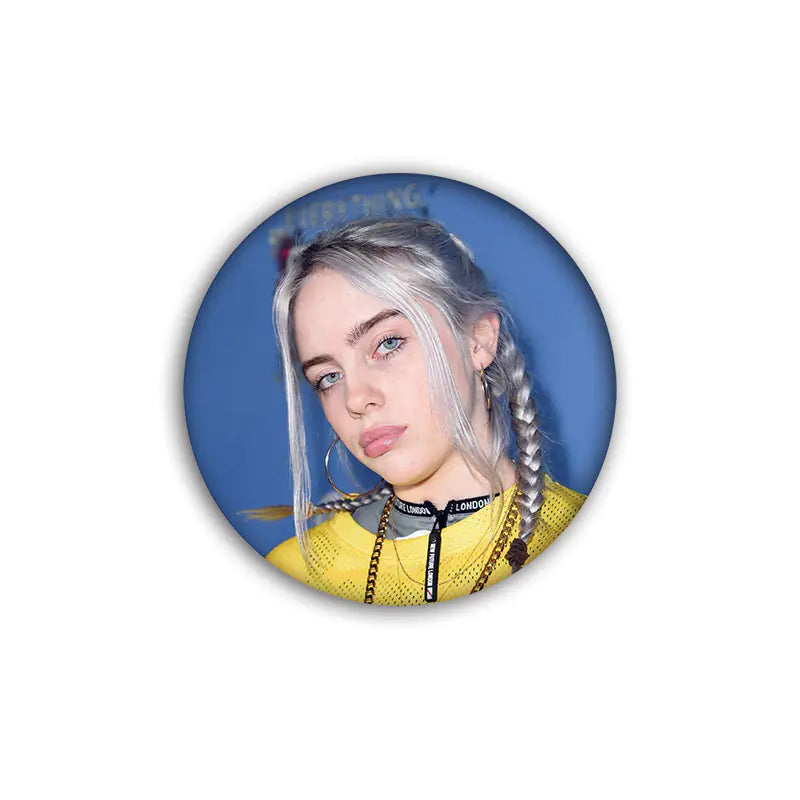 Billie Eilish Enamel Pin - Unique Brooch Badge