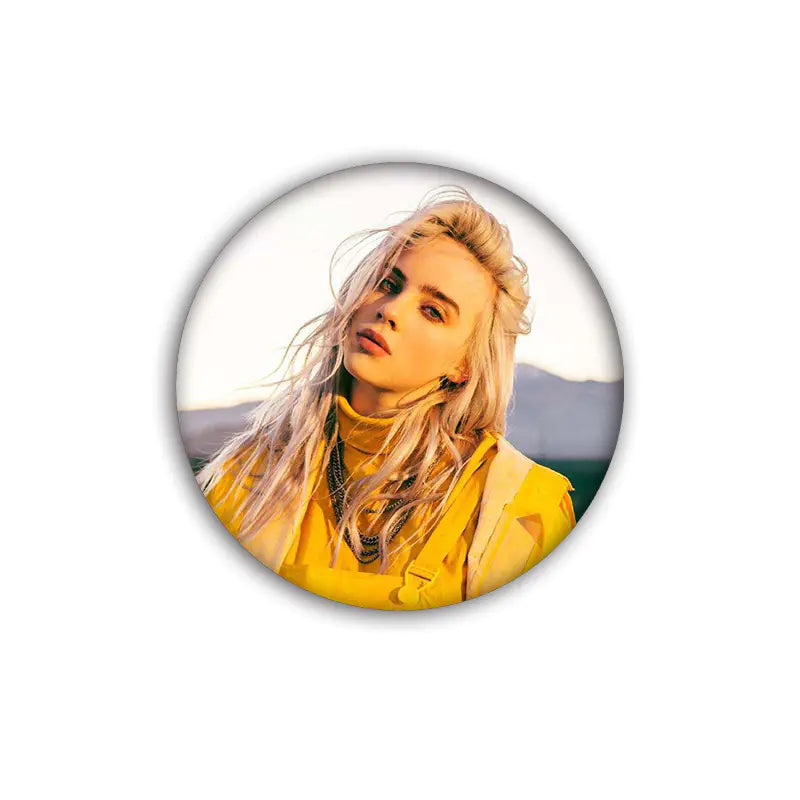 Billie Eilish Enamel Pin - Unique Brooch Badge