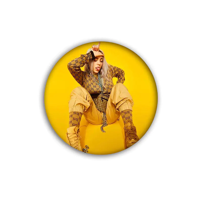 Billie Eilish Enamel Pin - Unique Brooch Badge