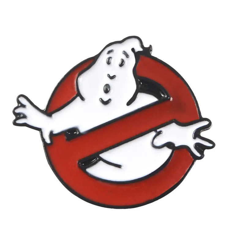 White Ghost Badge Cartoon Brooch, Movie Merchandise Pin