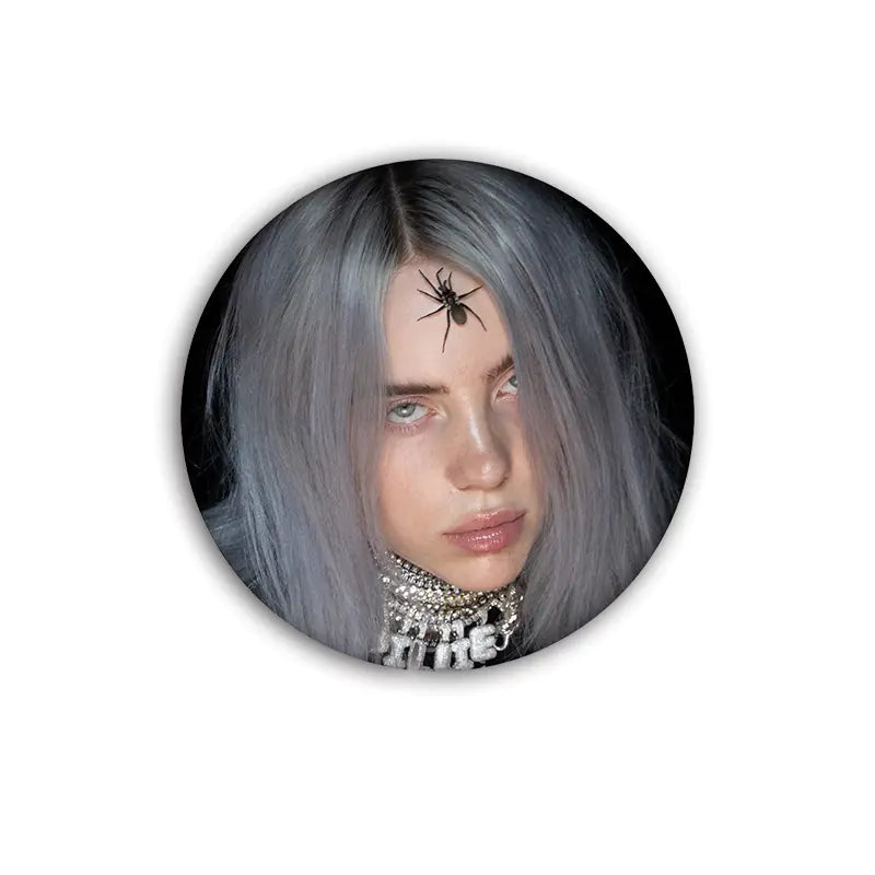Billie Eilish Enamel Pin - Unique Brooch Badge