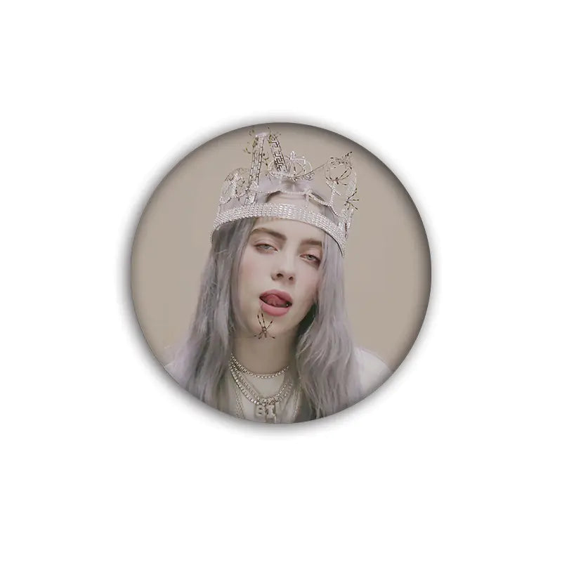 Billie Eilish Enamel Pin - Unique Brooch Badge