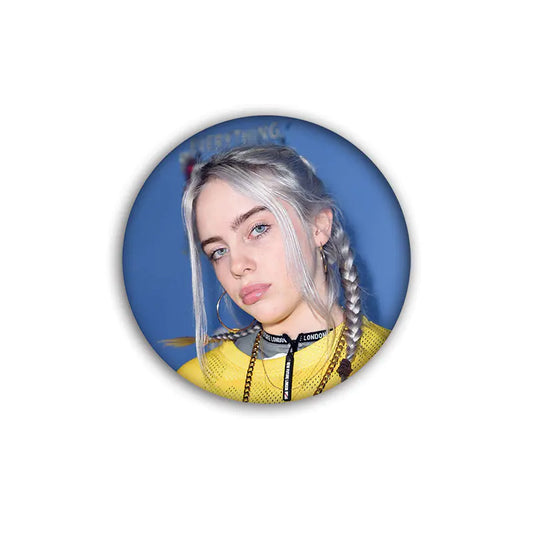 Billie Eilish Enamel Pin - Unique Brooch Badge